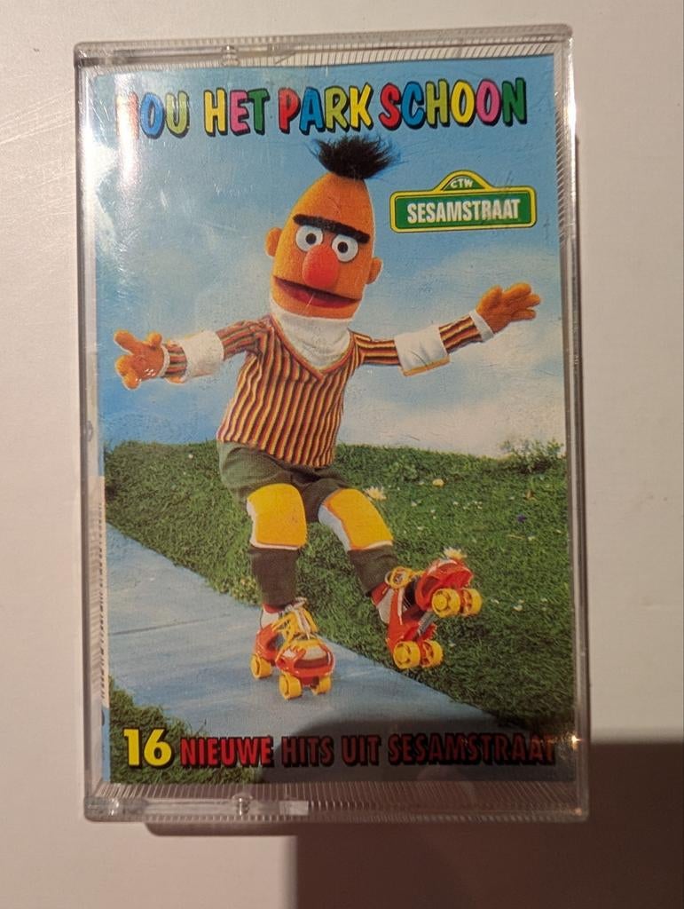 Sesamstraat - Hou Het Park Schoon Cassettebandje, Cd's en Dvd's, Cassettebandjes, Ophalen, Kinderen en Jeugd, 1 bandje, Zo goed als nieuw