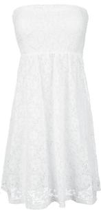 lace dress XS M wit soft beach jurk open schouder strandjurk, Verzenden, Wit, Nieuw, Urban classics