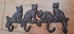 Leuke bruin gietijzeren katten kapstok, Huis en Inrichting, Woonaccessoires | Kapstokken, Wandkapstok, Ophalen of Verzenden, Zo goed als nieuw