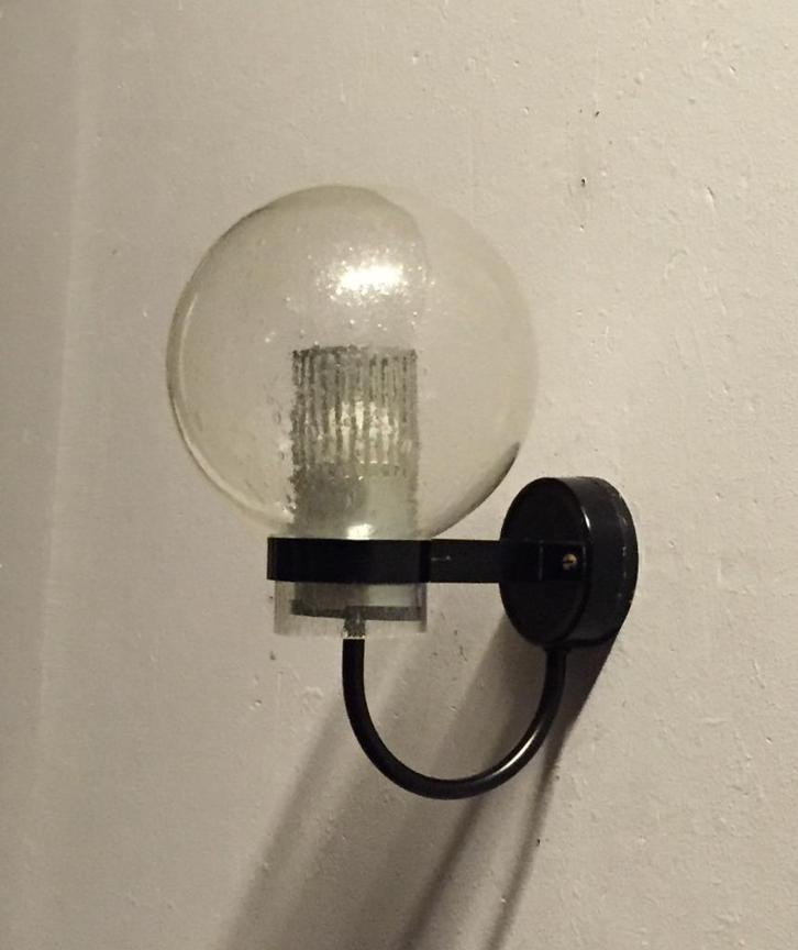 OPRUIMING  Bur leuchten Hoso jaren 50 60 design wandlamp, Huis en Inrichting, Lampen | Wandlampen, Gebruikt, Glas, Metaal, Overige materialen