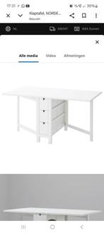 Ikea Norden Klaptafel - ruimtebesparend!, 50 tot 100 cm, Grenenhout, Scandinavisch, Zo goed als nieuw