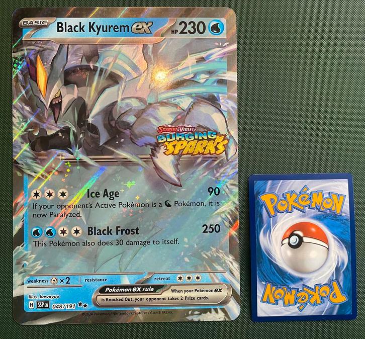 Pokemon kaart . Black Kyurem EX . Jumbo Promo, Hobby en Vrije tijd, Verzamelkaartspellen | Pokémon, Zo goed als nieuw, Losse kaart