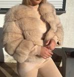 Beige Bontjas, Kleding | Dames, Jassen | Zomer, Ophalen of Verzenden, Zo goed als nieuw, Maat 38/40 (M), Beige