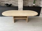 Ovalen travertin salontafel 120x60, Huis en Inrichting, Gebruikt, Ophalen of Verzenden, 75 cm of meer, Ovaal
