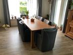 Houten Tafel met Stoelen, Ophalen, Gebruikt, 100 tot 150 cm, Eikenhout