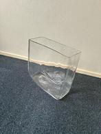 Zware glazen accu vaas, Huis en Inrichting, Woonaccessoires | Vazen, Ophalen, Overige kleuren, Minder dan 50 cm, Glas