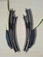 N spoor Minitrix 4966/67 gebogen wisselpaar L+R, Overige merken, Gebruikt, Gelijkstroom of Wisselstroom, Rails