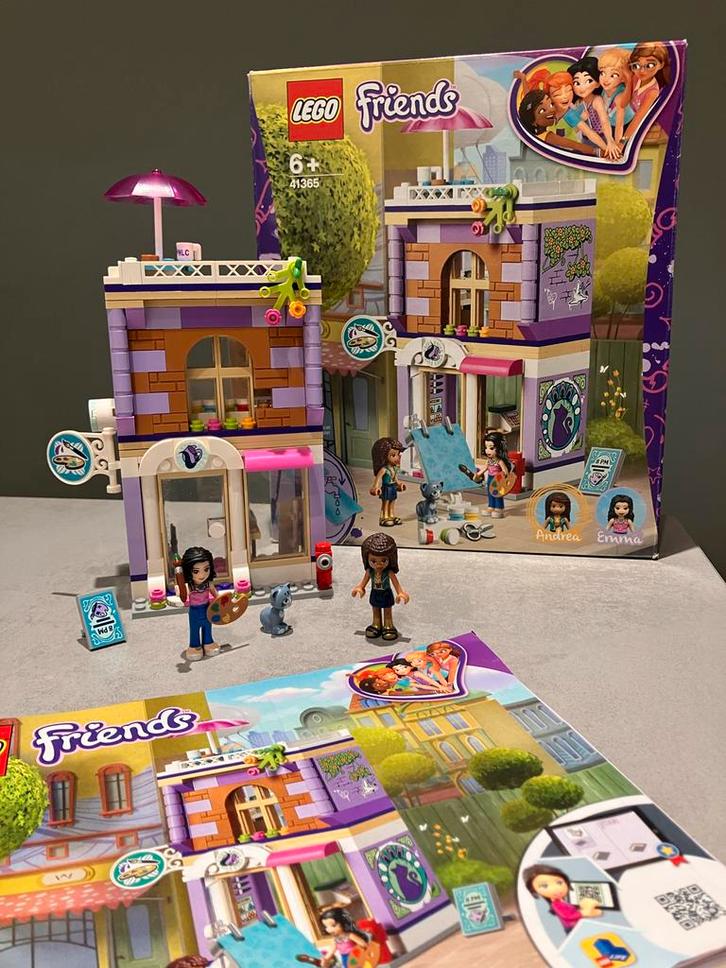 Lego Friends 41365 Emma's Kunstatelier - Compleet!, Kinderen en Baby's, Speelgoed | Duplo en Lego, Zo goed als nieuw, Lego, Complete set