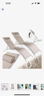 Tectake Ligbedden Set - Zo Goed Als Nieuw!, Ophalen, Zo goed als nieuw, Aluminium, Verstelbaar