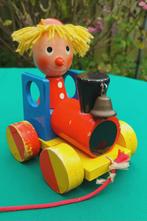 Hans Dampf houten trekfiguur jaren 50. Simba. Vintage, Kinderen en Baby's, Speelgoed | Houten speelgoed, Ophalen of Verzenden