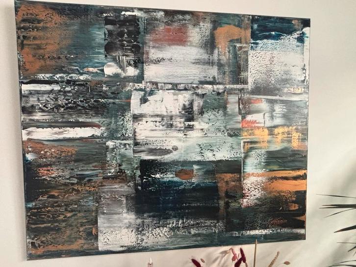 Handgeschilderd schilderij Thelma Hopman 100x120, Antiek en Kunst, Kunst | Schilderijen | Abstract, Ophalen