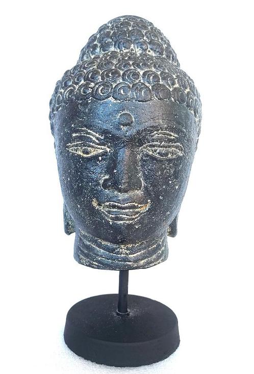 Boeddha hoofd graniet Thaise stijl, Antiek en Kunst, Curiosa en Brocante, Ophalen of Verzenden