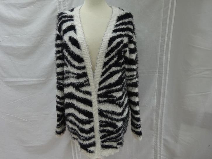 Zwart / wit dik losvallend vest - maat XXXL, Kleding | Dames, Jassen | Winter, Zo goed als nieuw, Maat 46/48 (XL) of groter, Zwart