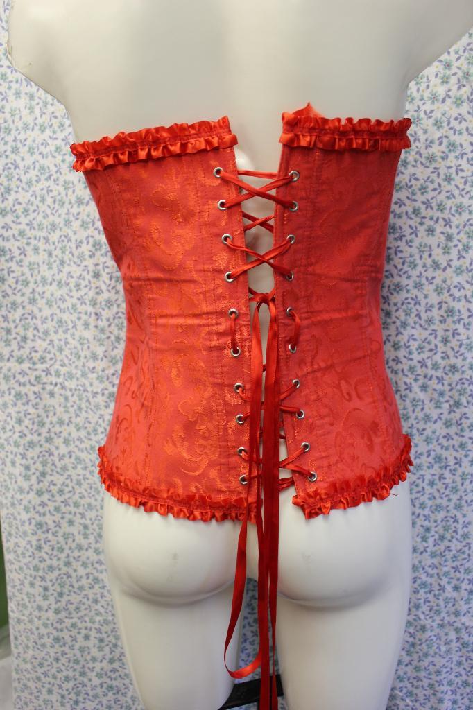 C1 extra lang rood rijgcorset. maat 5XL=48/50, Kleding | Dames, Ondergoed en Lingerie, Body of Korset, Rood, Ophalen of Verzenden