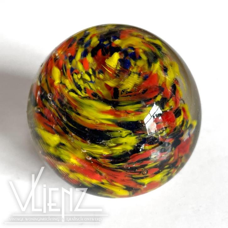 Vintage, retro presse papier, paper weight, glas, Verzamelen, Retro, Huis en Inrichting, Ophalen of Verzenden