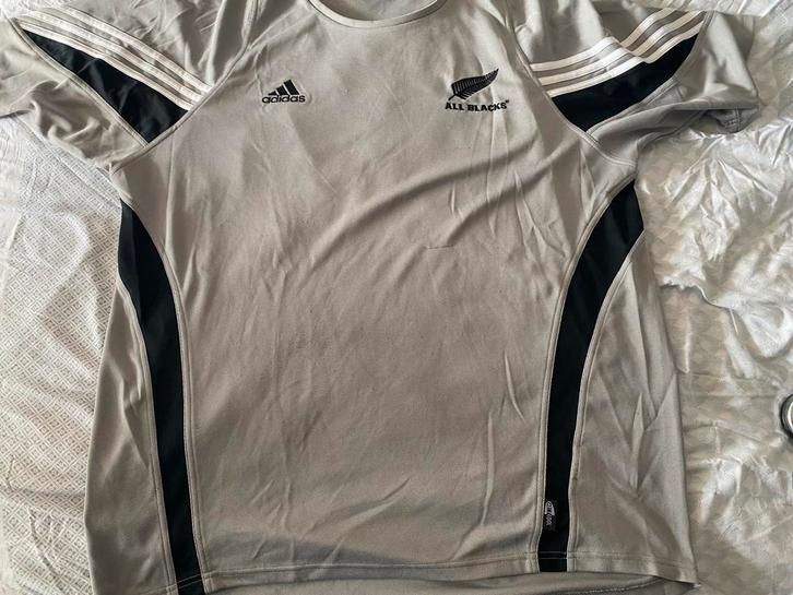 All Blacks Grijze Rugby shirt (XXL), Sport en Fitness, Rugby, Zo goed als nieuw, Kleding, Verzenden