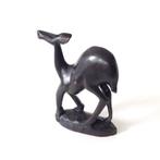 Vintage midcentury Scandinavisch houten beeldje van hertje, Verzamelen, Beelden en Beeldjes, Ophalen of Verzenden, Zo goed als nieuw