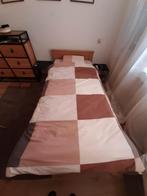 Bed 1x2m met Dormeo matras - Tilburg, Huis en Inrichting, Eenpersoons, Bruin, Ophalen of Verzenden, 200 cm