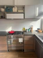 Hout-look keuken, rvs afwerking (ca 6,25 m2), Huis en Inrichting, Keuken | Complete keukens, Ophalen, Gebruikt, U-keuken, Bruin