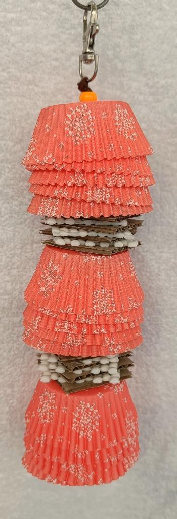 vogelspeeltje: cupcake lamp met bel (oranje) beschikbaar voor biedingen
