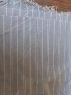 Beige met wit gestreepte soepele lap stof, Beige, Nieuw, Ophalen of Verzenden, 30 tot 120 cm