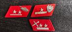 3 collar tabs Noord Vietnam officier.. Vietnam oorlog, Ophalen of Verzenden, Landmacht, Amerika, Embleem of Badge