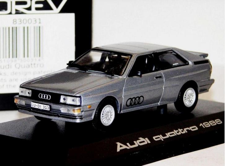 AUDI QUATTRO 1986 ZILVER SCHAAL 1:43 NOREV ref. 830031, Hobby en Vrije tijd, Modelauto's | 1:43, Nieuw, Auto, Norev, Verzenden