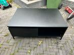 Zwarte Salontafel, Ophalen, Kunststof, Gebruikt, 100 tot 150 cm
