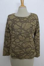 Bruin/zwarte stretch top van Sophia Pigozzi! 40, Kleding | Dames, Maat 38/40 (M), Bruin, Verzenden, Zo goed als nieuw