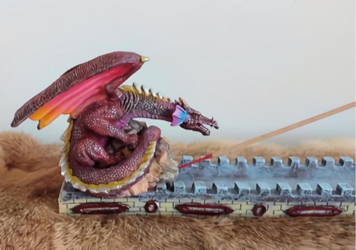 Gothic Rode Draak Wierookhouder, Huis en Inrichting, Woonaccessoires | Kandelaars en Kaarsen, Nieuw, Minder dan 25 cm, Overige materialen