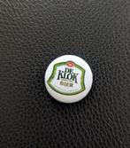 De Klok - 25 mm button/speld/pin - Wit/Groen, Verzamelen, Biermerken, Ophalen of Verzenden, Nieuw, Overige typen, Grolsch