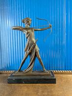 Bronzen Jachtgodin Sculptuur, Ophalen of Verzenden