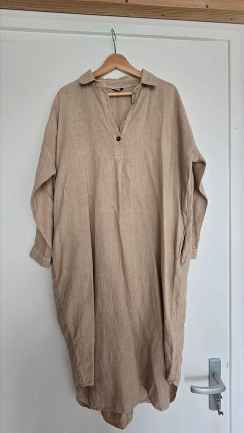 Penn Ink Blouse Jurk Linnen maat L, Kleding | Dames, Jurken, Zo goed als nieuw, Maat 42/44 (L), Beige, Boven de knie, Ophalen of Verzenden