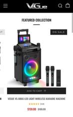 VeGue VS-0866 LED Bluetooth karake speaker, Ophalen, Gebruikt, Complete set