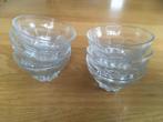 6 bowl glazen schaaltjes, diameter 9 cm, Ophalen of Verzenden, Gebruikt, Overige typen