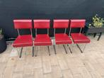 4 rode design stoelen, Huis en Inrichting, Stoelen, Ophalen, Zo goed als nieuw, Rood, Twee