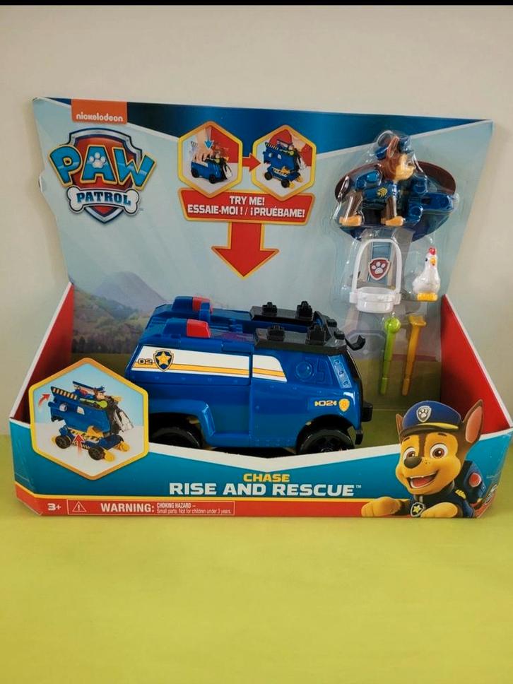 Paw Patrol, Chase Rise and Rescue auto, Kinderen en Baby's, Speelgoed | Actiefiguren, Ophalen of Verzenden