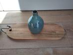 Houten plank en vaas, Ophalen of Verzenden, Zo goed als nieuw