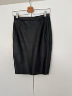 Leren rok, Zwart, Ophalen of Verzenden, Zo goed als nieuw, Maat 34 (XS) of kleiner