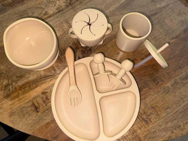 Siliconen Baby Servies Set, Kinderen en Baby's, Babyvoeding en Toebehoren, Nieuw, Overige typen, Ophalen