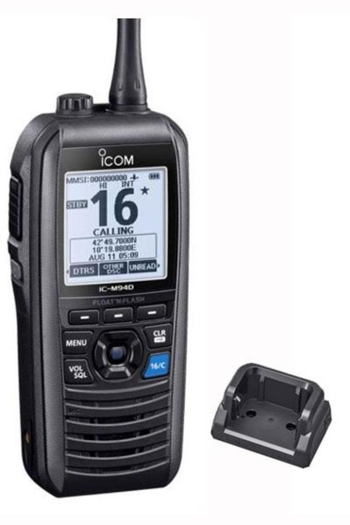 Icom IC-M94DE handheld VHF, AIS, GPS, DSC drijvend, Watersport en Boten, Bootonderdelen, Nieuw, Overige typen, Zeilboot of Motorboot