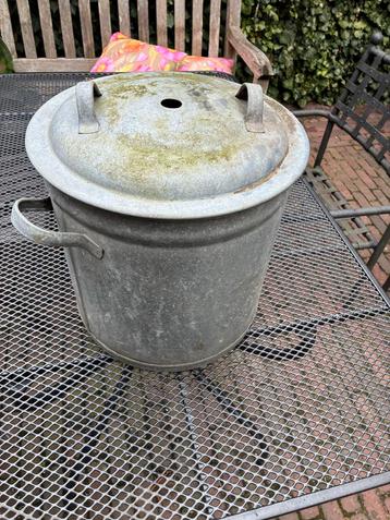 Zinken Wasketel / Waspan - Bloembak beschikbaar voor biedingen