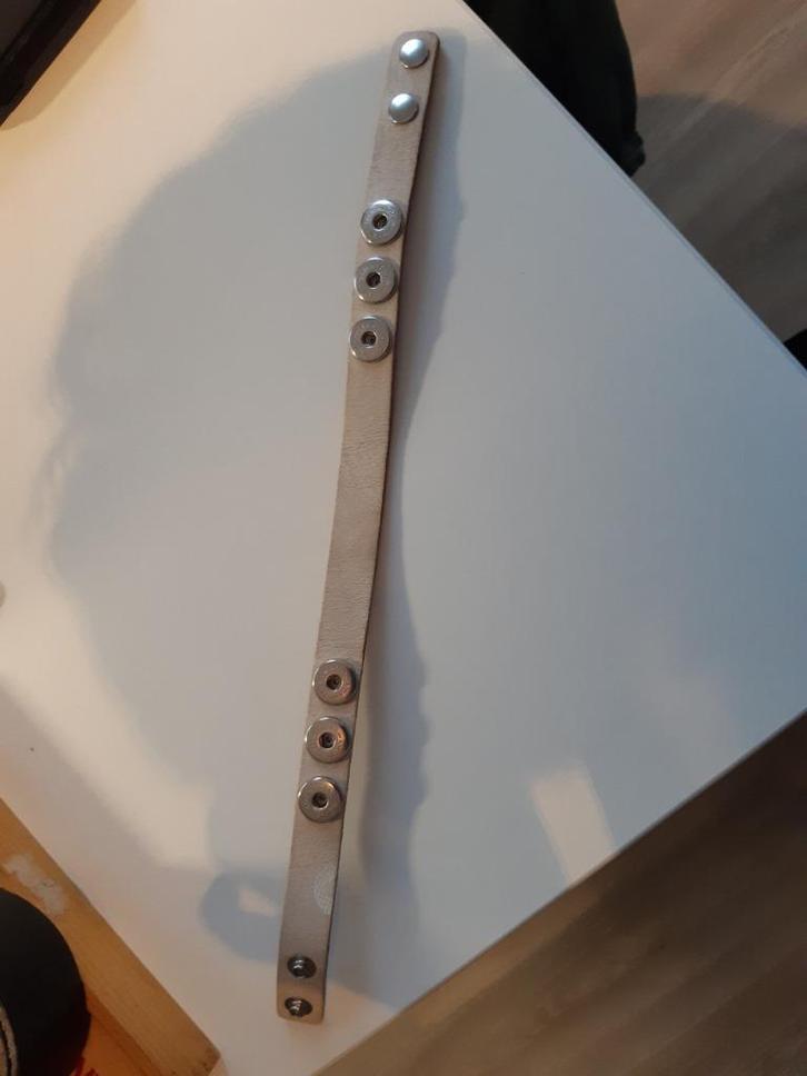 Noosa leren armband, Sieraden, Tassen en Uiterlijk, Armbanden, Zo goed als nieuw, Leer, Wit, Verzenden