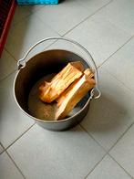 Houtemmer met staal rand, Ophalen