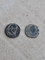 2 Romeinse bronzen munten bodemvondst, Antiek en Kunst, Verzenden