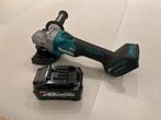 Makita GA008GZ 40V Haakse Slijper 125mm met 5ah accu (Body), Ophalen of Verzenden, Zo goed als nieuw, Haakse handslijpmachine