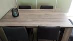 eetkamertafel melamine grijs 90x1.60, Huis en Inrichting, Tafels | Eettafels, Ophalen, 50 tot 100 cm, Zo goed als nieuw, Vijf personen of meer