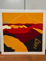 Zeefdruk Ronald Boonacker, Mount Vesuvius, groot (113x113), Antiek en Kunst, Kunst | Litho's en Zeefdrukken, Ophalen