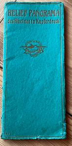 Kaart antiek rivier de Rijn Köln-Mainz Panorama relief, Antiek en Kunst, Antiek | Boeken en Bijbels, Ophalen of Verzenden