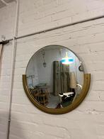 Antieke spiegel Cote d’azur, Franse vintage brocante spiegel, Antiek en Kunst, Rond, Ophalen of Verzenden